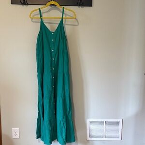 Universal Thread Green Button-Down Maxi Dress